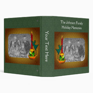 Candle And Angel Holiday Christmas Personalized Binder