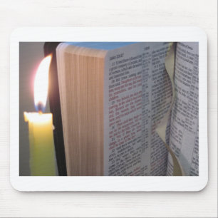 Candle and Bible Mouse Pad