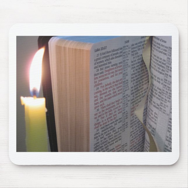 Candle and Bible Mouse Pad (Front)