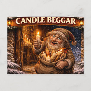 Candle Beggar Icelandic Yule Lad Postcard