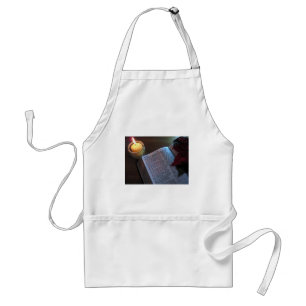 Candle, Bible, and Poinsetta Standard Apron