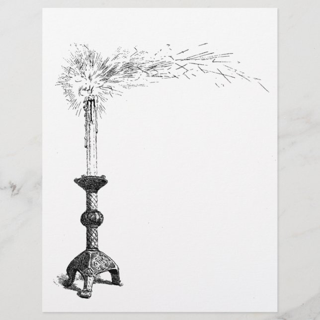 Candle Blank Book of Shadows Page (Front)