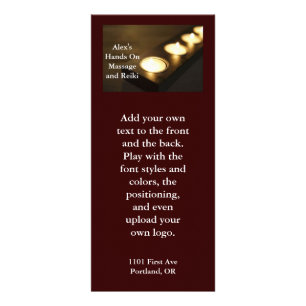 Candle Burning in a row Rack Card