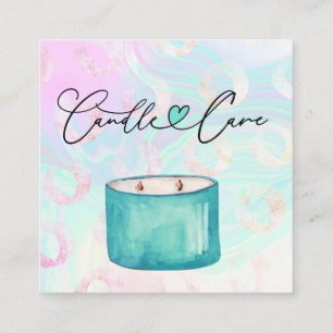 Candle Care Instructions / Caring for your candles Square Business Card