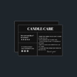 Candle Care Thank You Packaging Card<br><div class="desc">Simple modern design for your business card Candle Care Product Packaging Cards. Customize it for yourself!</div>