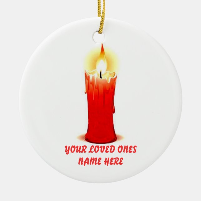 CANDLE, CERAMIC ORNAMENT (Front)