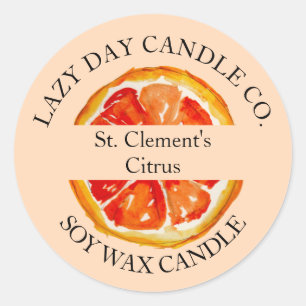 Candle Company Orange Citrus Packaging Sticker
