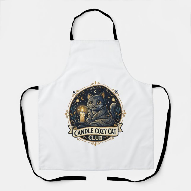 Candle Cozy Cat Cat Dad Gift Idea - Candle Cozy Ca Apron (Front)