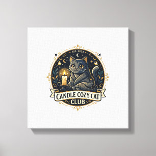 Candle Cozy Cat Cat Dad Gift Idea - Candle Cozy Ca Canvas Print