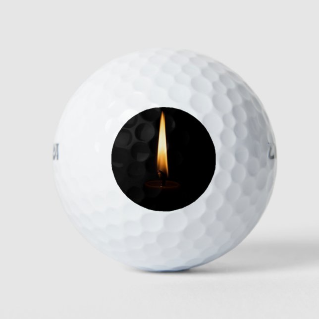 Candle Flame 2 Golf Balls (Front)
