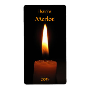 Candle Flame Wine Label