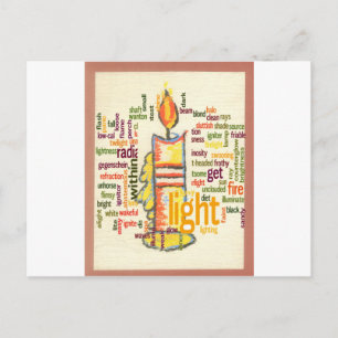 Candle Flame Word Cloud Art Print Postcard