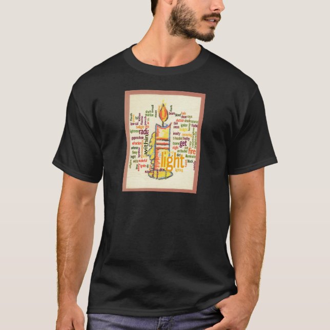 Candle Flame Word Cloud Art Print T-Shirt (Front)