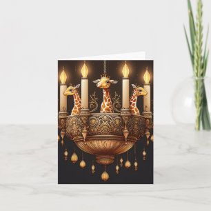 Candle Giraffe Chandelier  Card