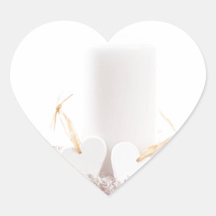 Candle & Hearts Heart Sticker