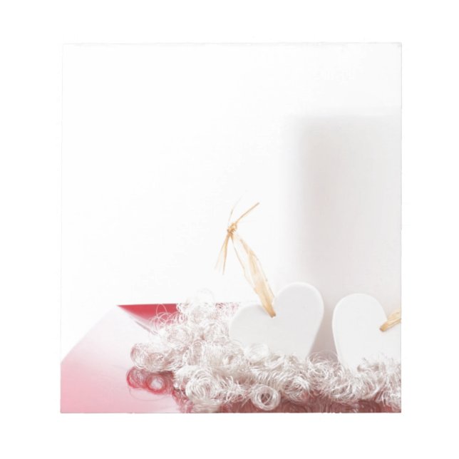 Candle & Hearts Notepad (Front)