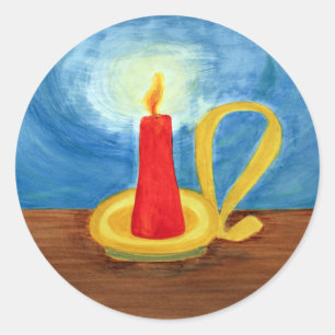 Candle in the Dark Classic Round Sticker