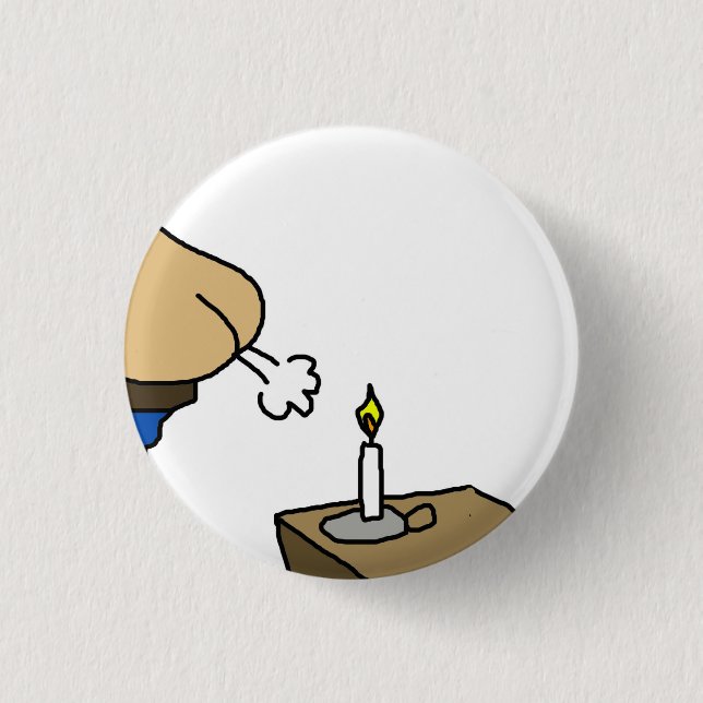 Candle In The Wind Cartoon  1 Inch Round Button (Front)