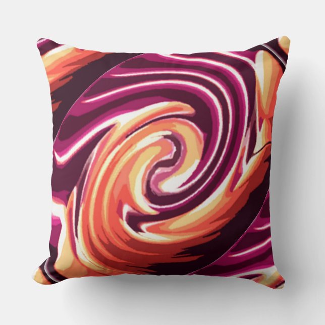 Candle in the Wind (fuschia) Throw Pillow (Front)