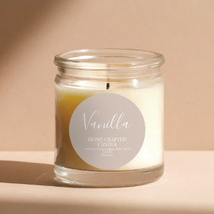 Candle Label Minimalist Beige Sticker