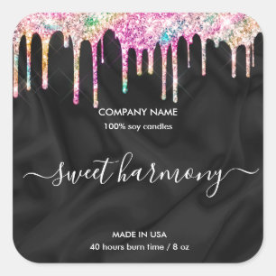 Candle label product label holograph jar label