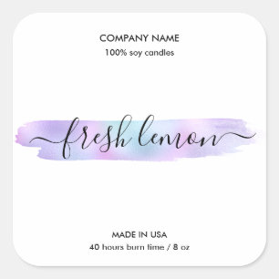 Candle label product label holographic jar label