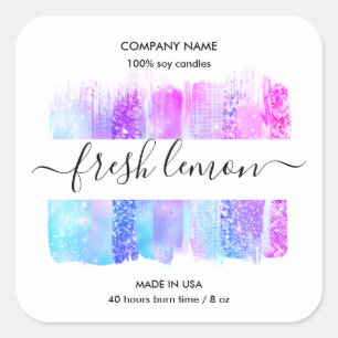 Candle label product label holographic jar label