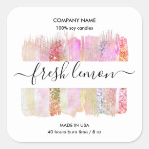 Candle label product label holographic jar label