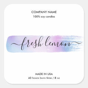 Candle label product label holographic jar label