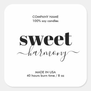 Candle label product label Modern Minimalist