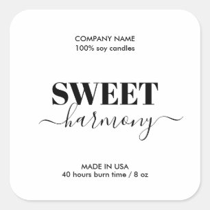 Candle label product label Modern Minimalist