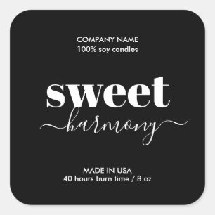 Candle label product label Modern Minimalist