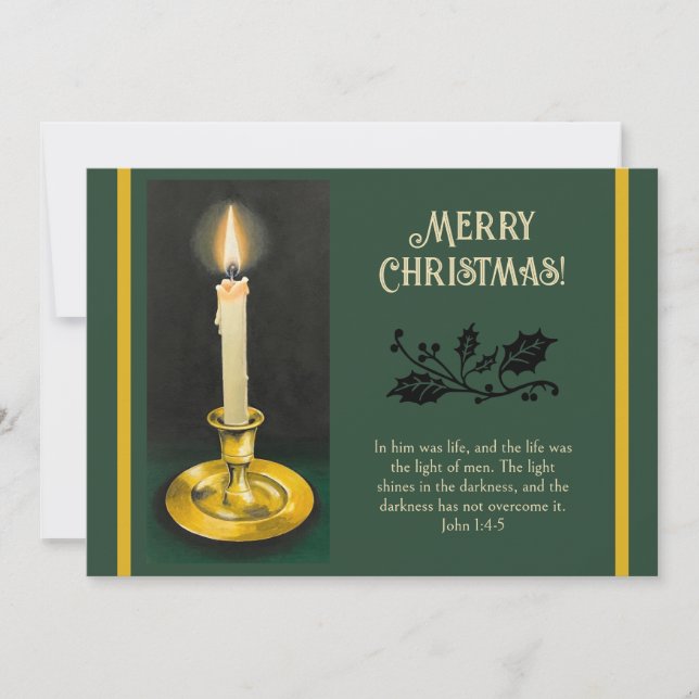 Candle Light Christmas Card (Front)