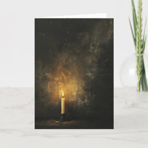 Candle Light Dark Holiday Card