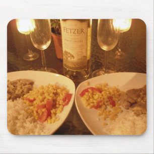 Candle light dinner mouse pad