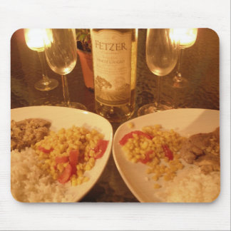Candle light dinner mouse pad