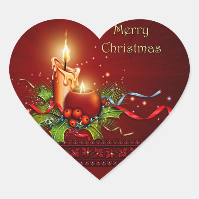 candle light heart sticker (Front)