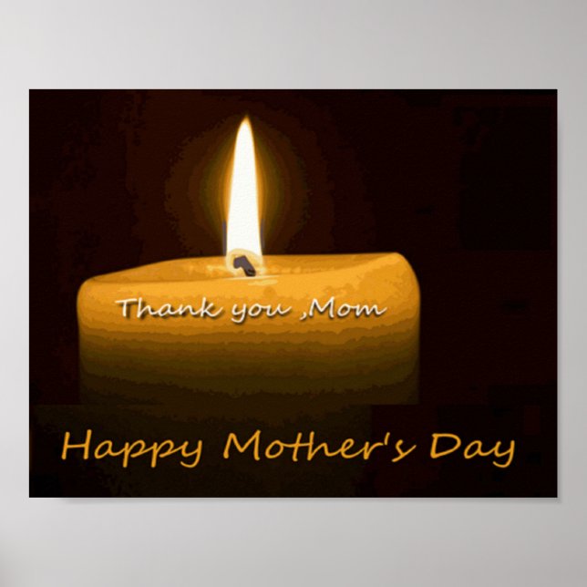 Candle light mothers day poster (Front)