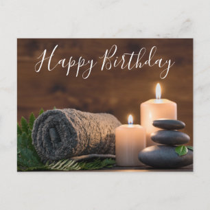 Candle lighting for Happy Birthday wishes Postcard