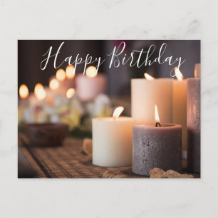 Candle lighting for Happy Birthday wishes Postcard