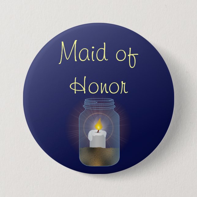 Candle Mason Jar Button (Front)