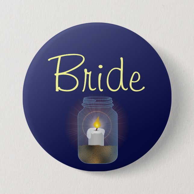 Candle Mason Jar Button (Front)