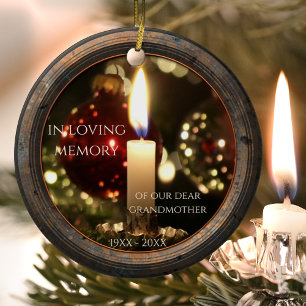 Candle Memorial Noël ornement en céramique