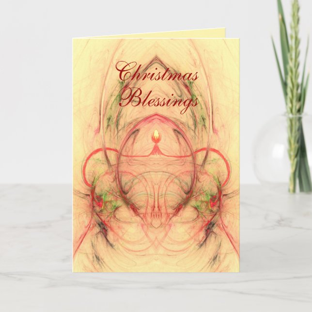 CANDLE 'N HOLLY HOLIDAY CARD (Front)