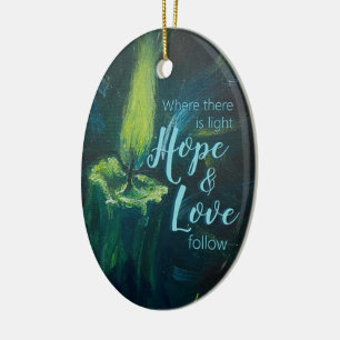 "Candle of Encouragement" Ceramic Ornament