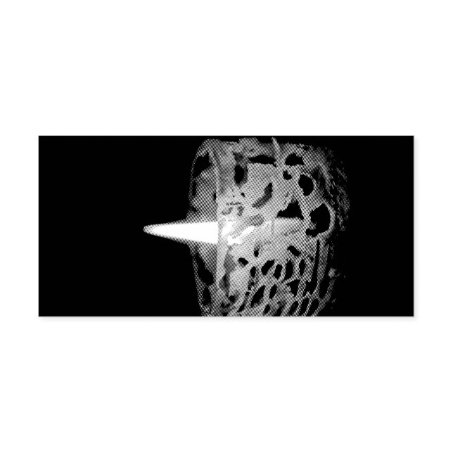 Candle on a black background self-inking stamp (Design)