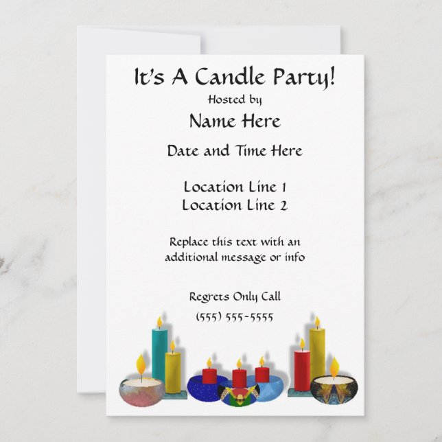 Candle Party Custom Invites (Front)