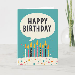 Candle Pattern Birthday Card