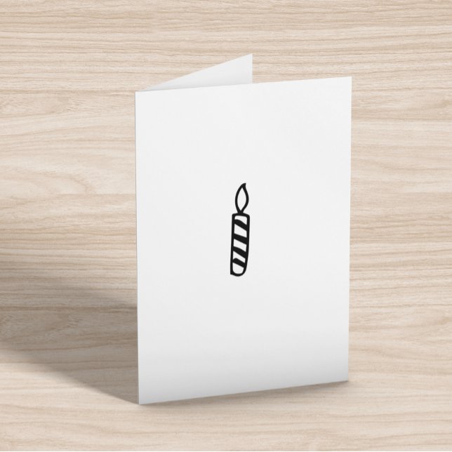 Candle Personalized Birthday Minimalistic Simple  Card (Creator Uploaded)