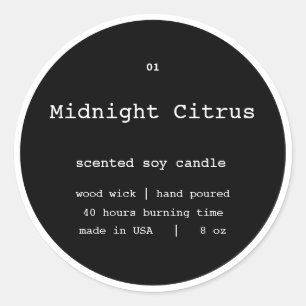 Candle Product Label Design